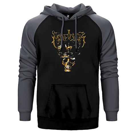Marduk Skull Çift Renk Reglan Kol Sweatshirt / Hoodie