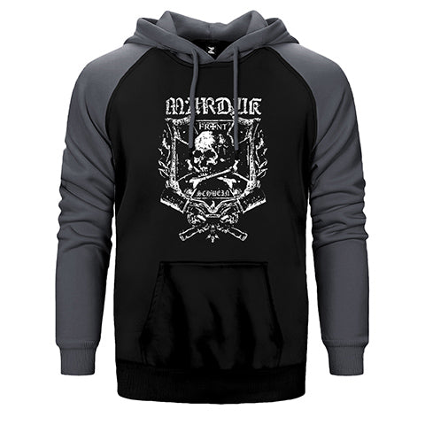 Marduk Front Çift Renk Reglan Kol Sweatshirt / Hoodie