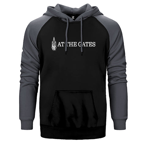 At The Gates Logo Çift Renk Reglan Kol Sweatshirt / Hoodie