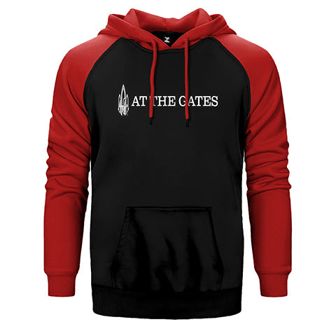 At The Gates Logo Çift Renk Reglan Kol Sweatshirt / Hoodie