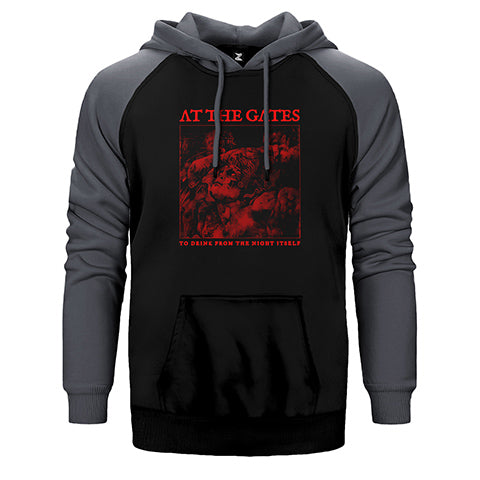 At The Gates To Drink from the Night Itself Çift Renk Reglan Kol Sweatshirt / Hoodie