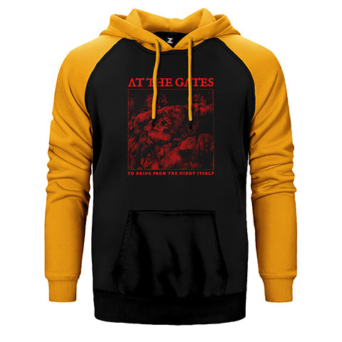At The Gates To Drink from the Night Itself Çift Renk Reglan Kol Sweatshirt / Hoodie