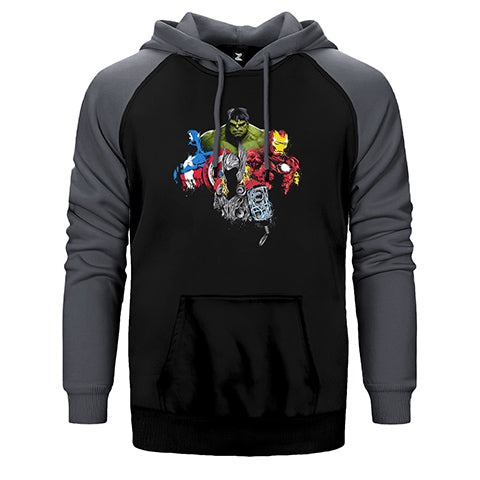 Avengers Boss Çift Renk Reglan Kol Sweatshirt / Hoodie