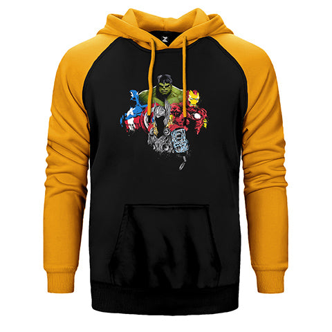 Avengers Boss Çift Renk Reglan Kol Sweatshirt / Hoodie