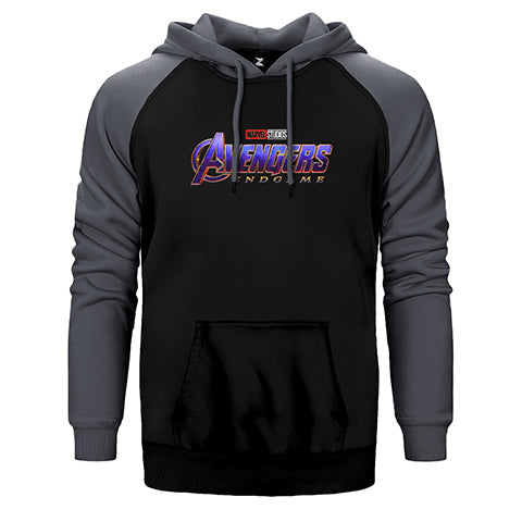 Avengers End Game Logo Çift Renk Reglan Kol Sweatshirt / Hoodie