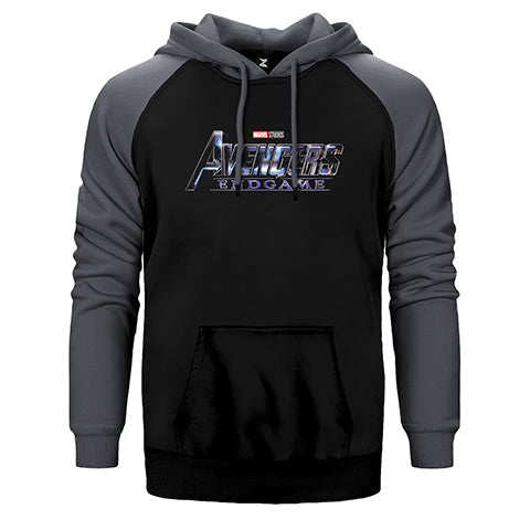 Avengers End Game Logo 2 Çift Renk Reglan Kol Sweatshirt / Hoodie