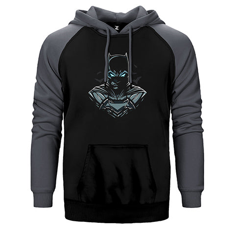 Batman Head Çift Renk Reglan Kol Sweatshirt / Hoodie