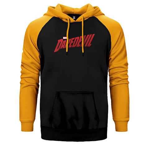 DareDevil Logo Çift Renk Reglan Kol Sweatshirt / Hoodie