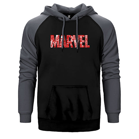 Marvel Heroes in Post 3 Çift Renk Reglan Kol Sweatshirt / Hoodie