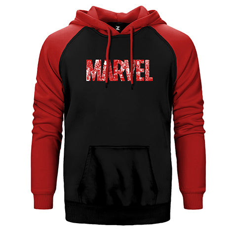 Marvel Heroes in Post 3 Çift Renk Reglan Kol Sweatshirt / Hoodie