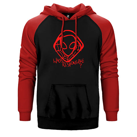 Spider Gwen Çift Renk Reglan Kol Sweatshirt / Hoodie
