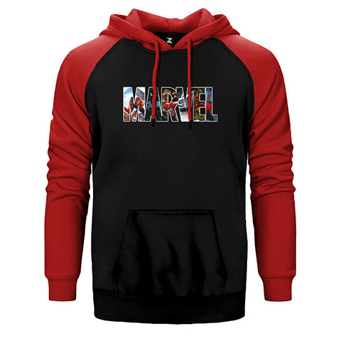 Marvel Spiderman in Post Çift Renk Reglan Kol Sweatshirt / Hoodie