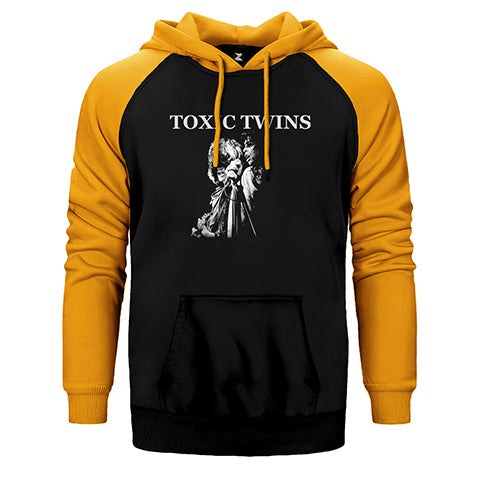 Aerosmith Toxic Twins Çift Renk Reglan Kol Sweatshirt / Hoodie