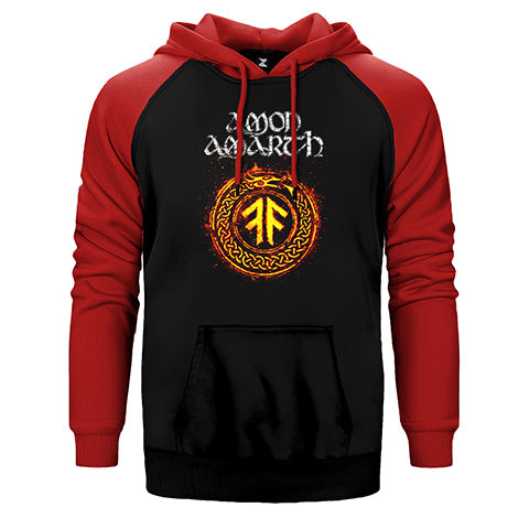 Amon Amarth Skull Çift Renk Reglan Kol Sweatshirt / Hoodie