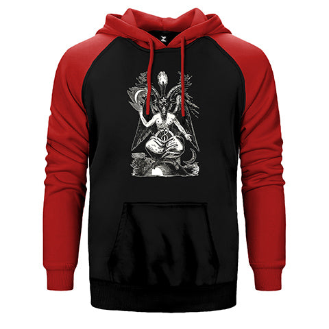 Baphomet Cliphas Levi Del Çift Renk Reglan Kol Sweatshirt / Hoodie