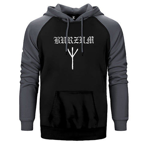 Burzum Logo Çift Renk Reglan Kol Sweatshirt / Hoodie