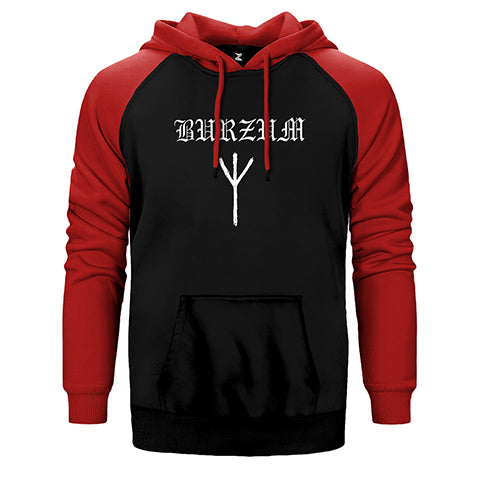 Burzum Logo Çift Renk Reglan Kol Sweatshirt / Hoodie