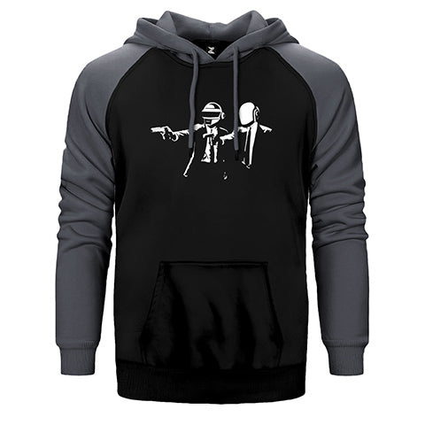 Daft Punk Pulp Fiction Çift Renk Reglan Kol Sweatshirt / Hoodie