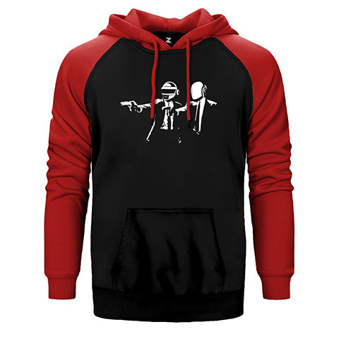 Daft Punk Pulp Fiction Çift Renk Reglan Kol Sweatshirt / Hoodie