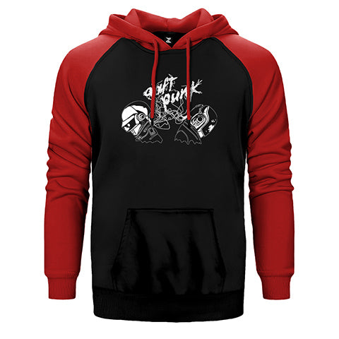 Daft Punk Ropes Çift Renk Reglan Kol Sweatshirt / Hoodie