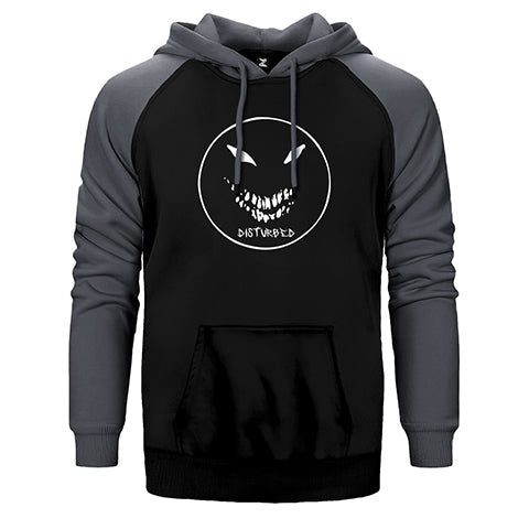 Disturbed Circle Çift Renk Reglan Kol Sweatshirt / Hoodie