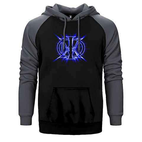 Dream Theater Blue Logo Çift Renk Reglan Kol Sweatshirt / Hoodie