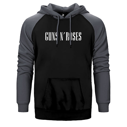 Guns N Roses Logo Çift Renk Reglan Kol Sweatshirt / Hoodie