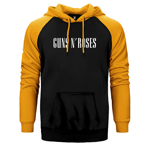Guns N Roses Logo Çift Renk Reglan Kol Sweatshirt / Hoodie
