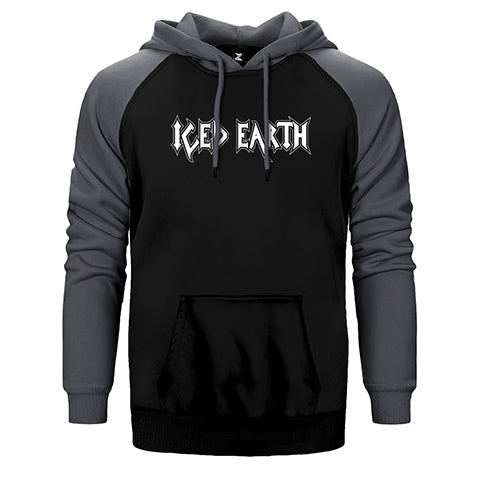 Iced Earth Logo Çift Renk Reglan Kol Sweatshirt / Hoodie