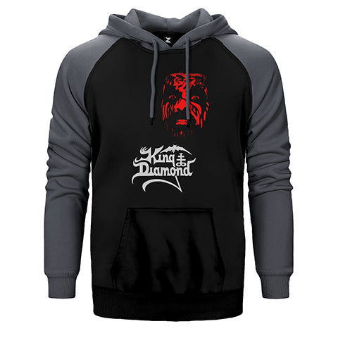 King Diamond Head Çift Renk Reglan Kol Sweatshirt / Hoodie