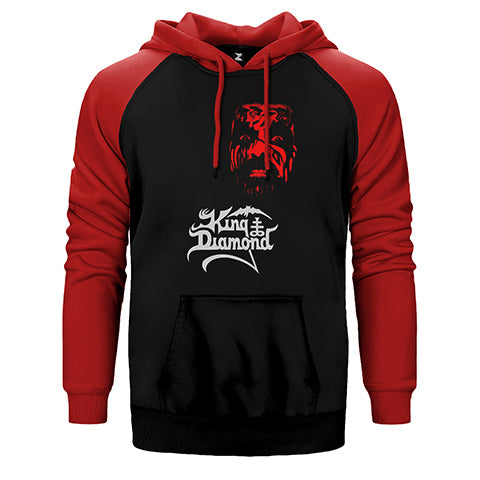 King Diamond Head Çift Renk Reglan Kol Sweatshirt / Hoodie