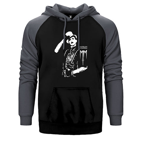 Marilyn Manson Body Çift Renk Reglan Kol Sweatshirt / Hoodie