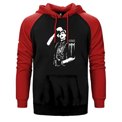 Marilyn Manson Body Çift Renk Reglan Kol Sweatshirt / Hoodie