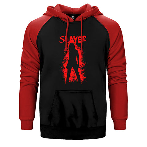 Slayer Shadow Man Çift Renk Reglan Kol Sweatshirt / Hoodie