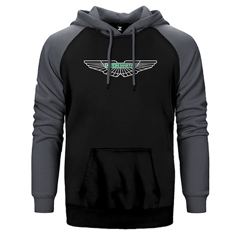 Aston Martin Logo 2 Çift Renk Reglan Kol Sweatshirt / Hoodie