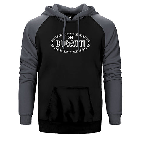 Bugatti Logo Çift Renk Reglan Kol Sweatshirt / Hoodie