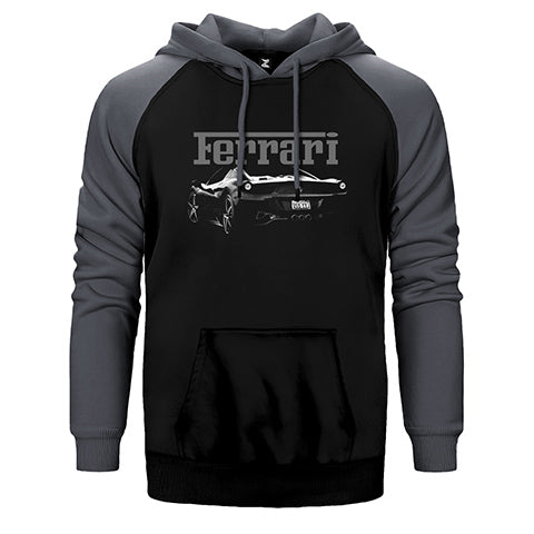 Ferrari Ghost Çift Renk Reglan Kol Sweatshirt / Hoodie