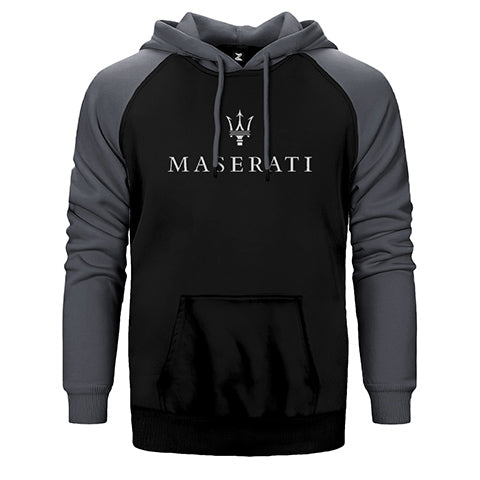 Maserati Logo Çift Renk Reglan Kol Sweatshirt / Hoodie