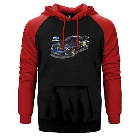 Subaru Monster Çift Renk Reglan Kol Sweatshirt / Hoodie