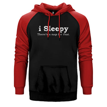 I Sleepy Çift Renk Reglan Kol Sweatshirt / Hoodie