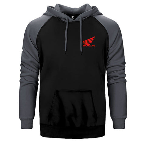 Honda Logo Çift Renk Reglan Kol Sweatshirt / Hoodie