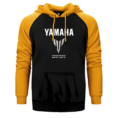 Yamaha MT07 Logo Çift Renk Reglan Kol Sweatshirt / Hoodie