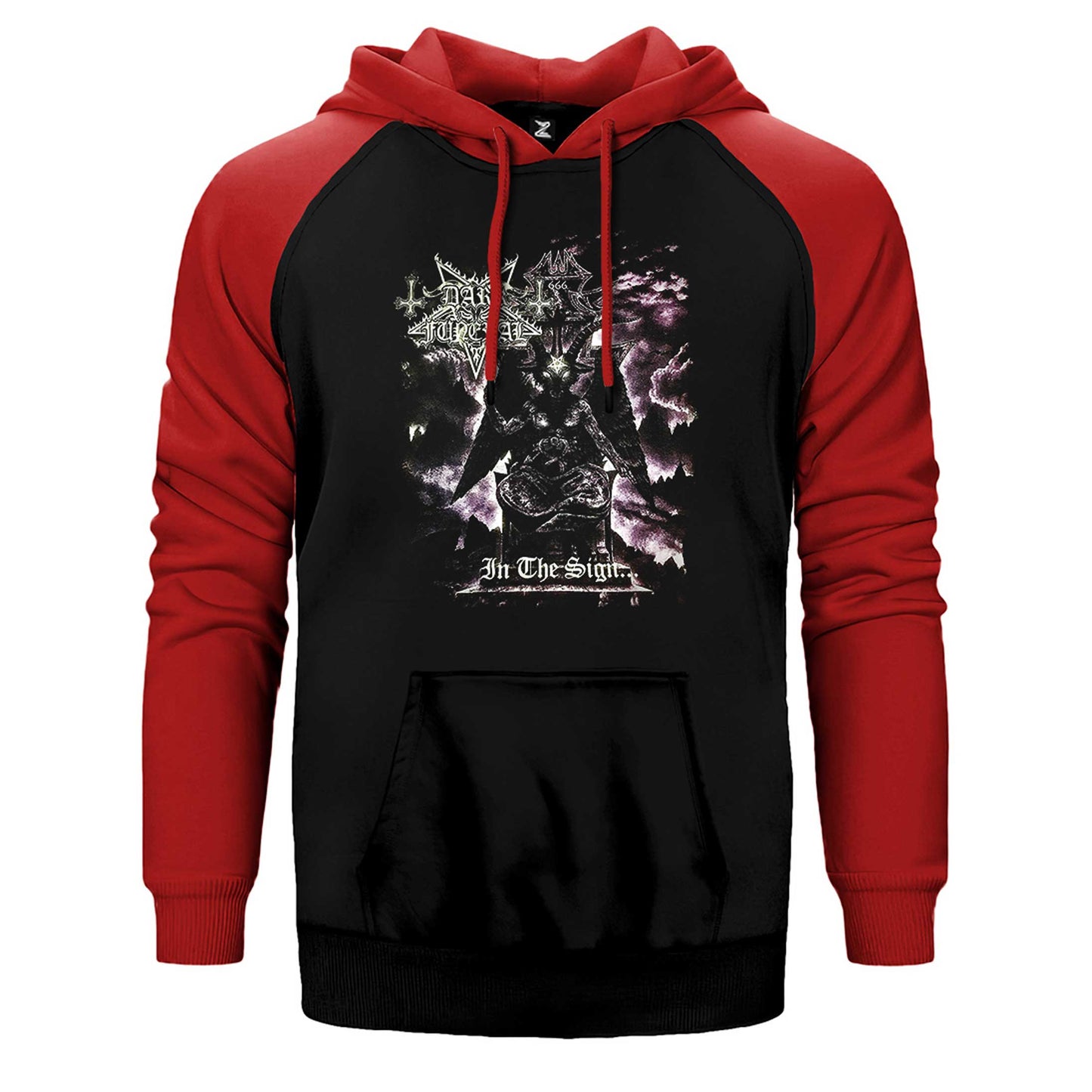 Dark Funeral İn The Sign Çift Renk Reglan Kol Sweatshirt / Hoodie