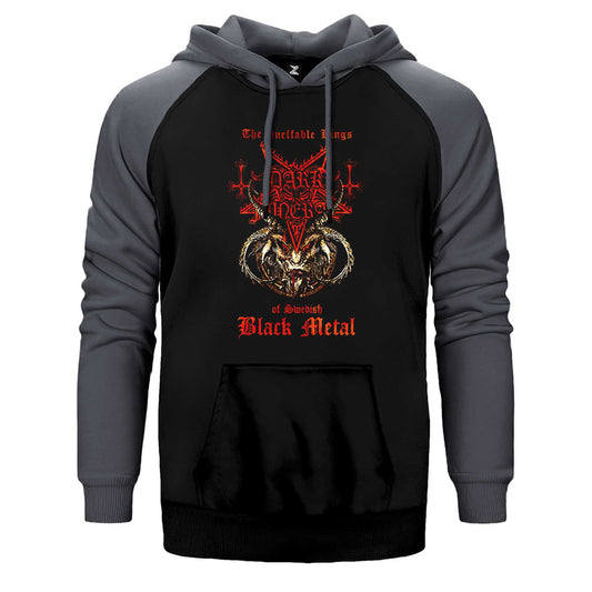 Dark Funeral King Çift Renk Reglan Kol Sweatshirt / Hoodie