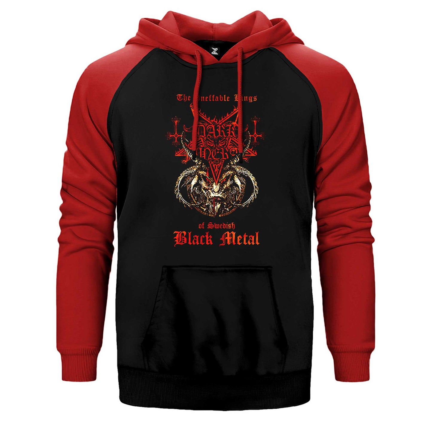 Dark Funeral King Çift Renk Reglan Kol Sweatshirt / Hoodie