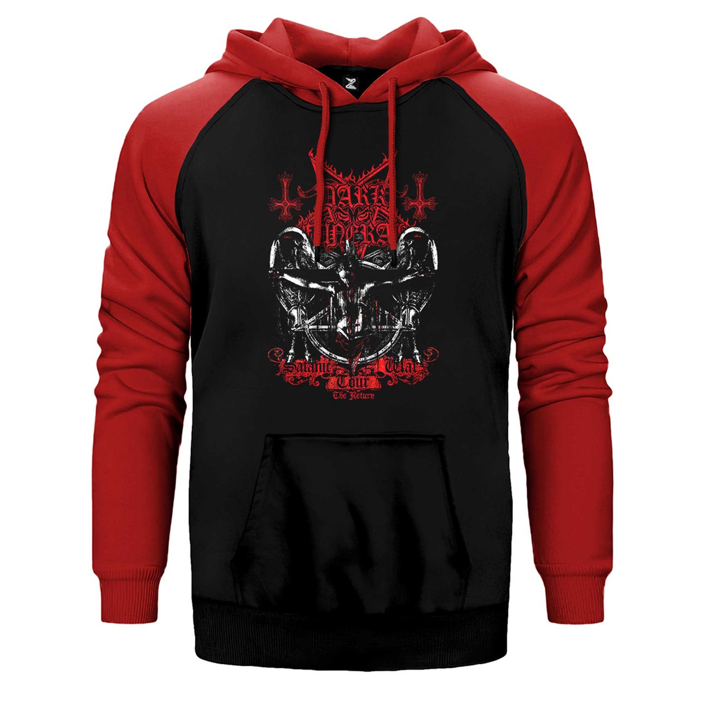 Dark Funeral Tour Çift Renk Reglan Kol Sweatshirt / Hoodie