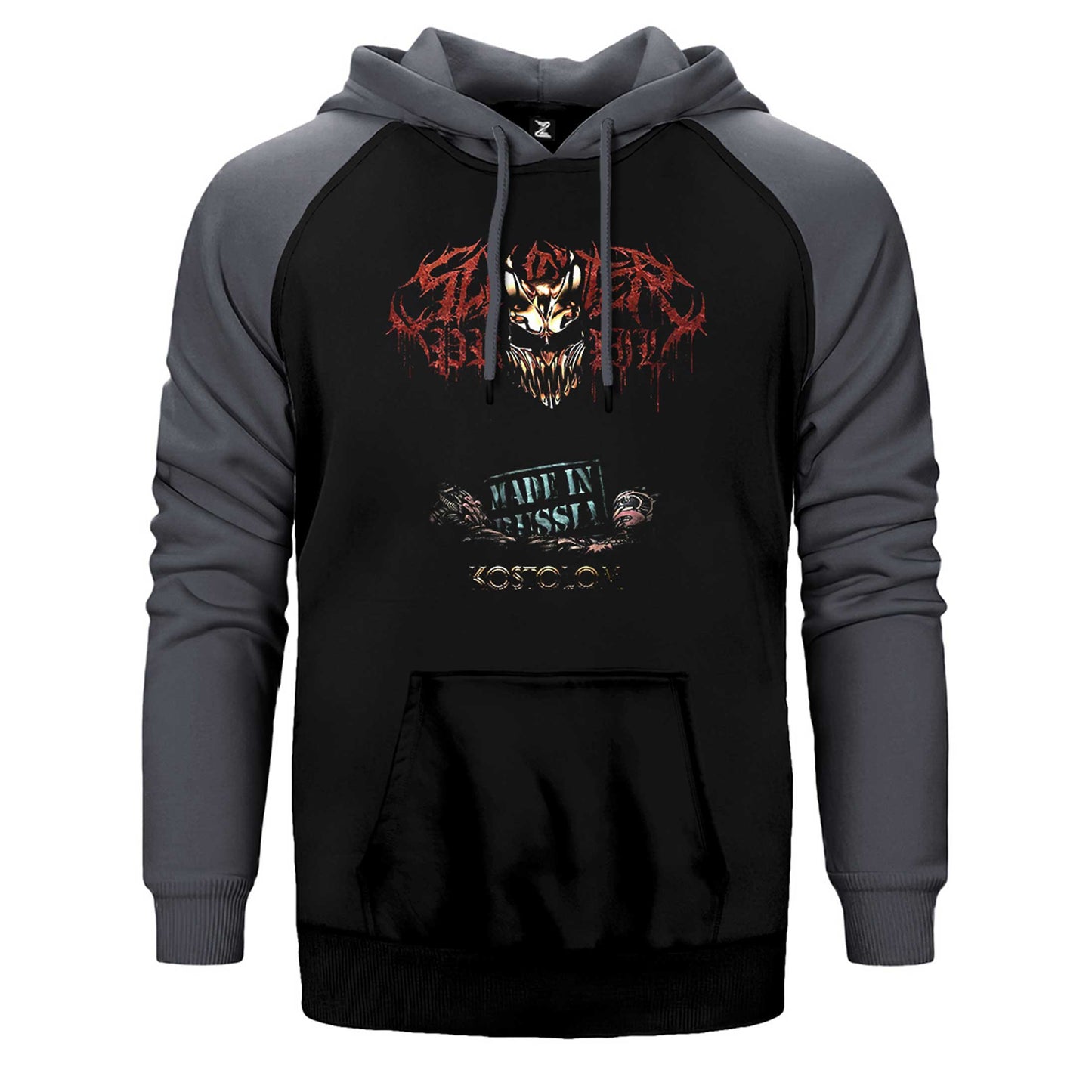 Slaughter To Prevail Kostolom Çift Renk Reglan Kol Sweatshirt / Hoodie