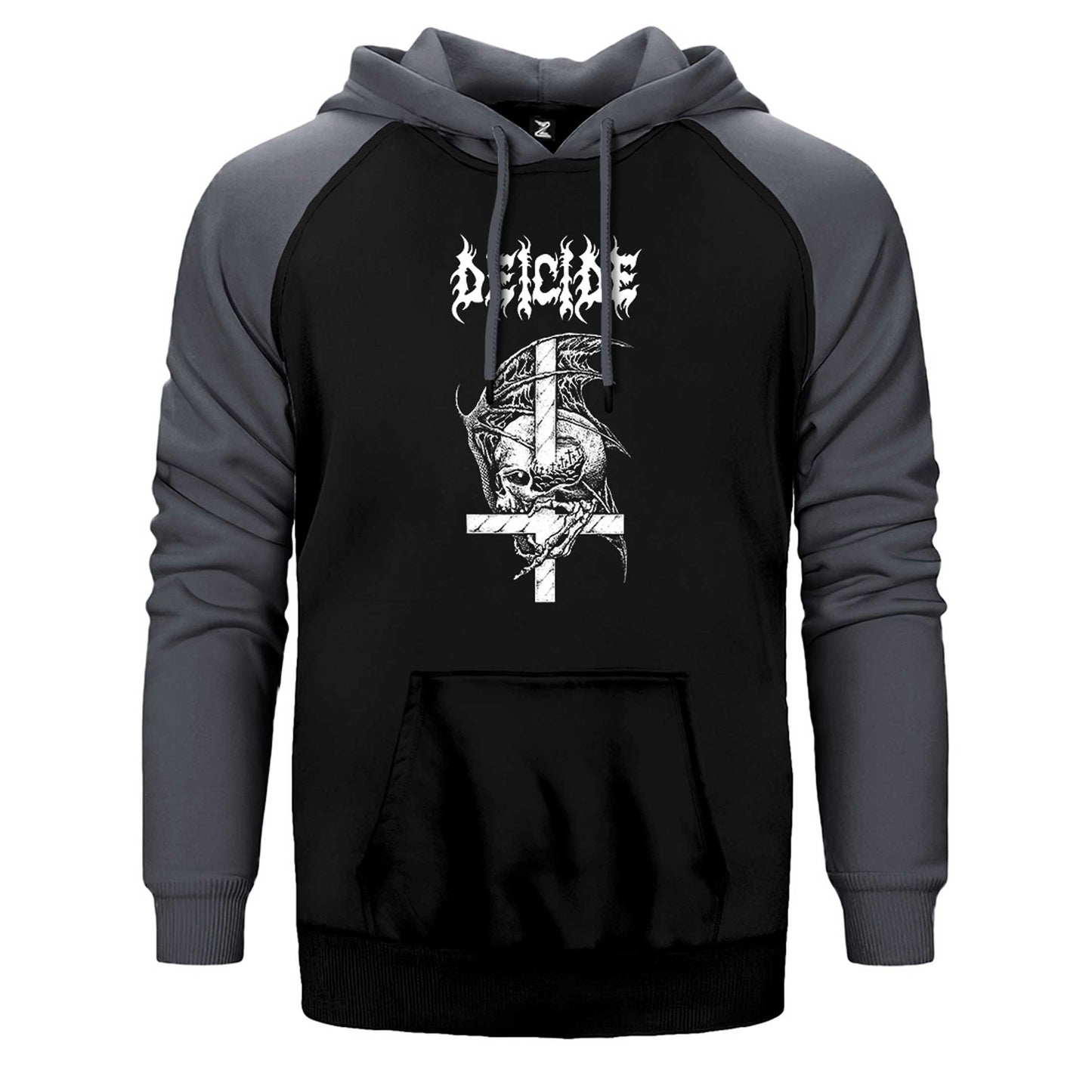 Deicide Design Çift Renk Reglan Kol Sweatshirt / Hoodie