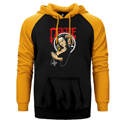 Deicide Illustrator Çift Renk Reglan Kol Sweatshirt / Hoodie