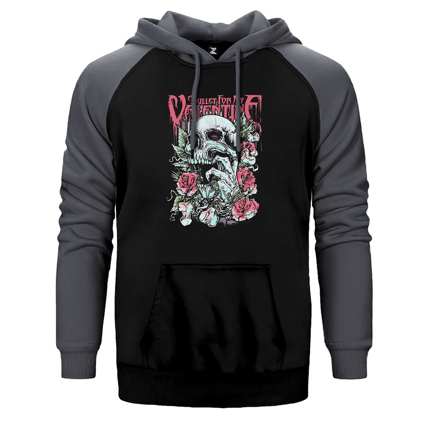Bullet for My Valentine Skull Roses Çift Renk Reglan Kol Sweatshirt / Hoodie